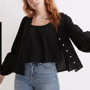 Madewell Eyelet-Trim Twin Set Top